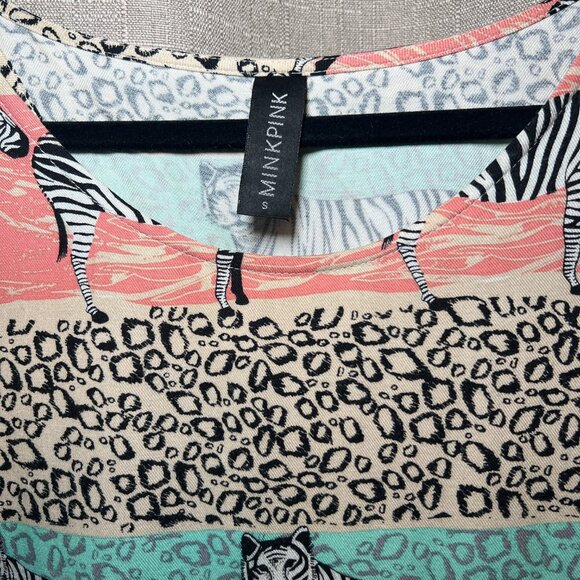 Minkpink Safari Animal Print Criss Cross Open Back Top Size S - Picture 12 of 13